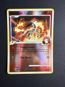 Pokemon Card - Rapidash E4 Rising Rivals 47/111 Reverse Holo Uncommon - Image 1