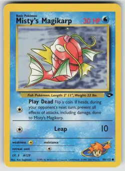 Misty's Magikarp 88/132 Common Gym Challenge Pokemon Unlimited Lightly Played - Image 1