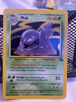 Pokemon TCG Muk Fossil 13 Holo Unlimited Holo Rare - Image 1