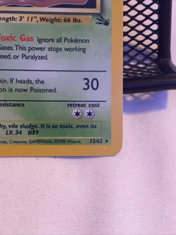 Pokemon TCG Muk Fossil 13 Holo Unlimited Holo Rare - Image 4