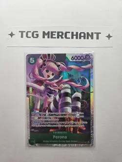 One Piece Perona - OP14-033 The Azure Sea's Seven Foil English NM SR - Image 1