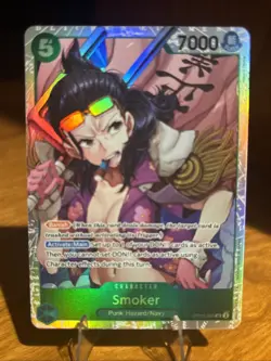 Smoker (030) OP10-030 English SR Royal Blood One Piece Card Game - Image 1