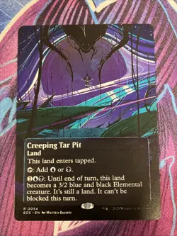 Creeping Tar Pit 0054 (Borderless) Edge of Eternities: Stellar Sights MTG - Image 1