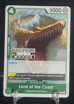 Lord of the Coast Foil Stamped Judge Pack Vol. 7 One Piece Promo Card OP11-028 - Image 1