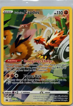 Galarian Zapdos SWSH283 Holo SWSH: Sword & Shield Promo Cards Pokemon TCG NM - Image 1
