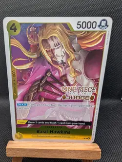 OP10-109 Basil Hawkins Rare foil English One Piece - JUDGE Card! - Image 1