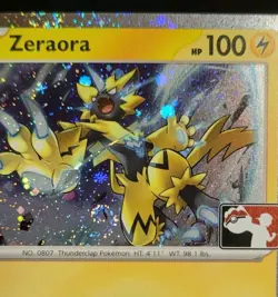 *SWIRL* Zeraora Holo Pokemon Prize Pack Series 9 Promo Pokemon Card NM 078/182 - Image 1