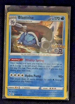 Blastoise 017/078 NM Holo Rare Pokemon GO Pokemon Card Free Shipping - Image 1