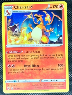 Charizard 025/185 Regular Rare Vivid Voltage Pokemon Card Free Shipping - Image 1