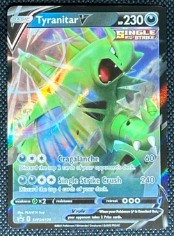 Tyranitar V SWSH109 NM Black Star Promo Pokemon Card Free Shipping - Image 1