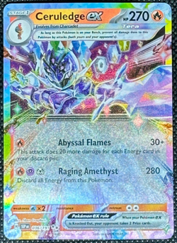 Ceruledge EX 036/191 NM Double Rare Surging Sparks Pokemon Card Free Shipping - Image 1