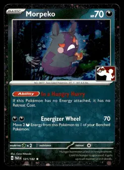 Morpeko Prize Pack Series Cards Rare 121/182 2022 Pokemon TCG - Image 1