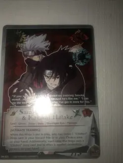 Naruto Cards Kakashi Hatake & Sasuke Uchiha Ultimate Training Promo Foil PR 025 - Image 1