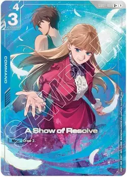 A Show of Resolve (U+) (PB01) - Gundam Promotional Cards (GCG-PR) - Image 1