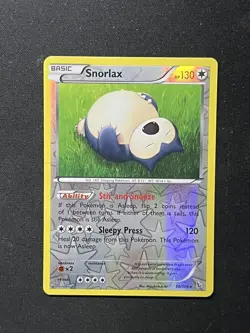 2014 Pokemon Snorlax Basic Card 80/106 Reverse Holo TCG NM - Image 1