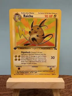 Pokemon TCG Raichu 29/62 1st Edition Fossil Non-Holo Rare WOTC Vintage Card - Image 1