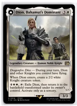 Dion, Bahamut's Dominant 16 Rare FINAL FANTASY Magic: The Gathering Near Mint - Image 1