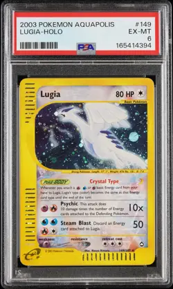 2003 POKEMON AQUAPOLIS #149 LUGIA-HOLO PSA 6 - Image 1