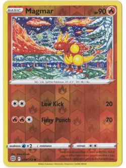 Pokemon Magmar Brilliant Stars 019/172 Reverse Holo Common - NM - Image 1