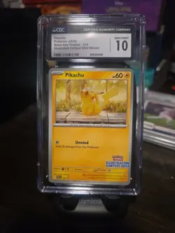 Pokemon CGC 10 Pikachu Illustration Contest 2024 Promo Scarlet & Violet #214 - Image 1