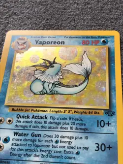 1999 Pokemon Jungle Unlimited - Vaporeon Holo - 12/64 Rare - Image 2