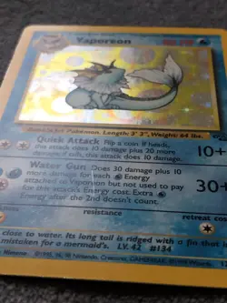 1999 Pokemon Jungle Unlimited - Vaporeon Holo - 12/64 Rare - Image 3