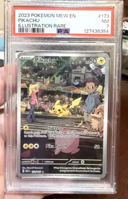 2023 POKEMON MEW EN - 151 ILLUSTRATION RARE #173 PIKACHU PSA 7 - Image 1