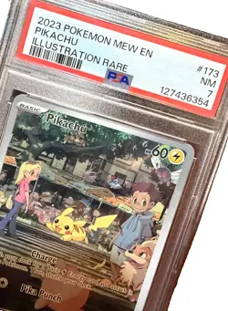 2023 POKEMON MEW EN - 151 ILLUSTRATION RARE #173 PIKACHU PSA 7 - Image 3
