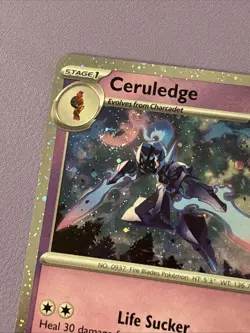 Pokemon TCG Ceruledge 098/193 Cosmos Holo Paldea Evolved SWIRL - Image 2
