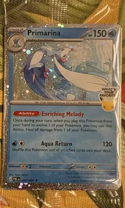 Pokemon TCG Primarina 20 /84 Promo Stamped Pitch Black - Image 1