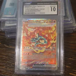 Pokemon Hearthflame Mask Ogerpon ex 212/167 Twilight Masquerade SIR Holo CGC 10 - Image 1