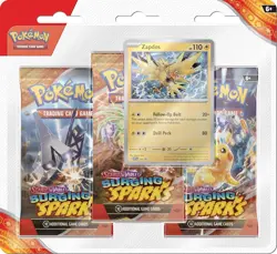 Pokemon TCG SV Surging Sparks: 3-Pk Booster Blister - Zapdos / Quagsire NEW - Image 1