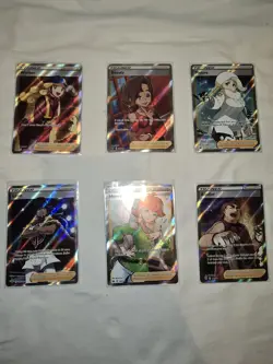 Pokemon TCG Full Art Holo Trainer Supporter Lot 6 Leon Melony Honey Beauty - Image 1