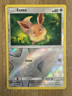 Eevee - 104/156 - Common Reverse Holo NM, English Pokemon Sun & Moon Ultra Prism - Image 1