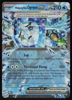 Wellspring Mask Ogerpon ex 027/131 Holo Prismatic Evolutions Pokemon NM - Image 1