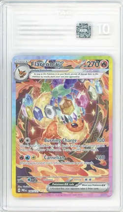 2025 Pokemon Prismatic Evolutions FLAREON EX #146/131 💎 TAG 10 Gem Mint - Image 1
