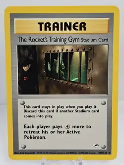 Pokemon TCG The Rocket's Training Gym 104/132 Rare Unlimited Gym Heroes LP - Image 1