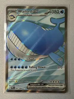 Wailord ex 097/084 Pokemon Pitch Black Ultra Rare Full Art Holo English 380HP - Image 1