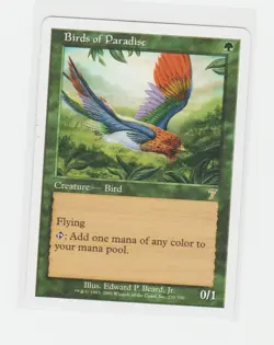 Magic the Gathering ~ MTG ~ Birds of Paradise ~ Seventh Edition ~ 7Ed ~ M/NM - Image 1