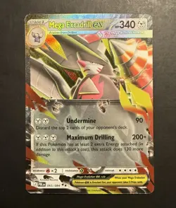 Pokemon Mega Excadrill ex 065/084 Double Rare Pitch Black Holo NM - Image 1