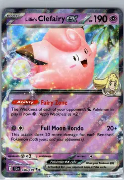 Lillie's Clefairy ex 056/159 Double Rare Journey Together Pokemon Holo Near Mint - Image 1