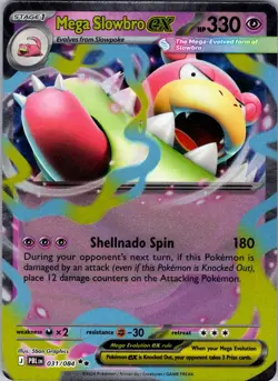 Mega Slowbro ex 031/084 Double Rare Pitch Black Pokemon Holo Near Mint - Image 1