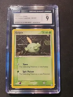 2004 Pokemon TCG Gulpin - EX Hidden Legends 62/101 Common *CGC 9* - Image 1