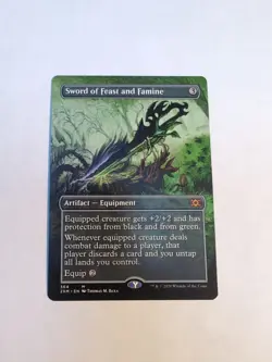 Sword of Feast and Famine (Borderless) Double Masters Regular - Image 1