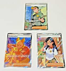 Pokemon Full Art Trainer Lot of 3 - Holo NM - Fire Breather - Eri - Ruffian 0622 - Image 1