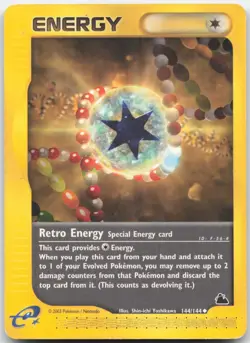 Retro Energy 144/144 Uncommon Skyridge Pokemon Damaged - Image 1