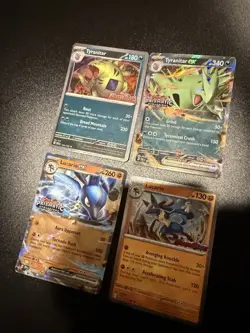 Pokemon TCG Lucario And Tyranitar Stamped Prismatic Evolutions Collection Promos - Image 1