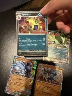 Pokemon TCG Lucario And Tyranitar Stamped Prismatic Evolutions Collection Promos - Image 4