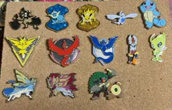 Pokemon Enamel Collector Pins - Lot of 13 - Official - Squirtle Vaporeon Celebi - Image 1