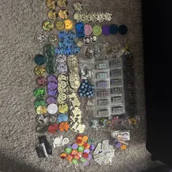 Pokemon TCG Accessory Unique Lot - Coins - Markers - Dice - Pins Tons And Tons - Image 1